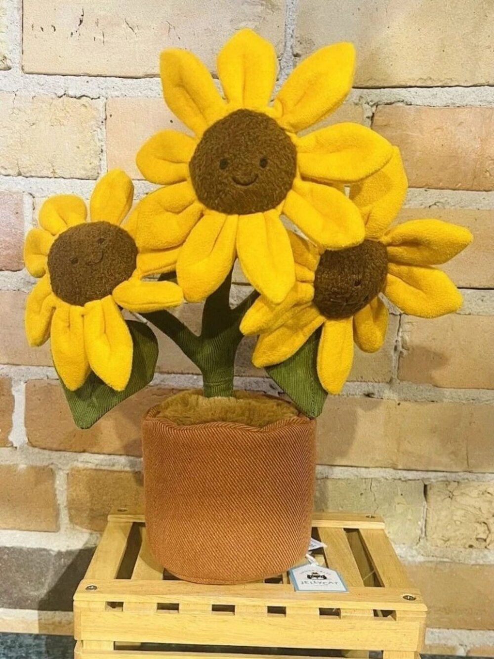 Jellycat Amuseables Sunflower Natural Plush Toy BNWT & Dust Bag